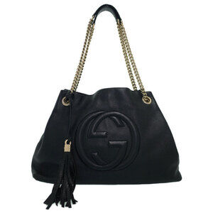 Gucci Soho Chain Tote pebbled leather Shoulder Bag